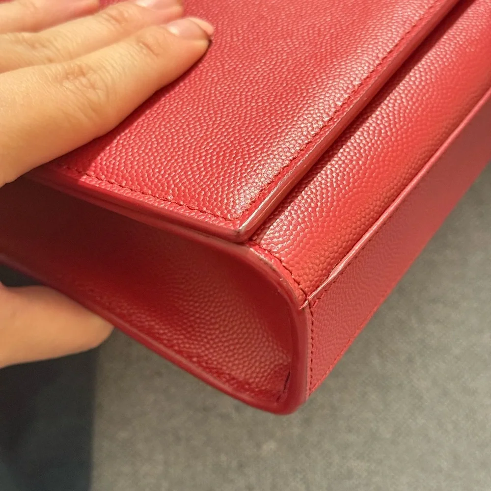 Yves Saint Laurent YSL Kate Medium Crossbody Bag in Red - Picture 10 of 10